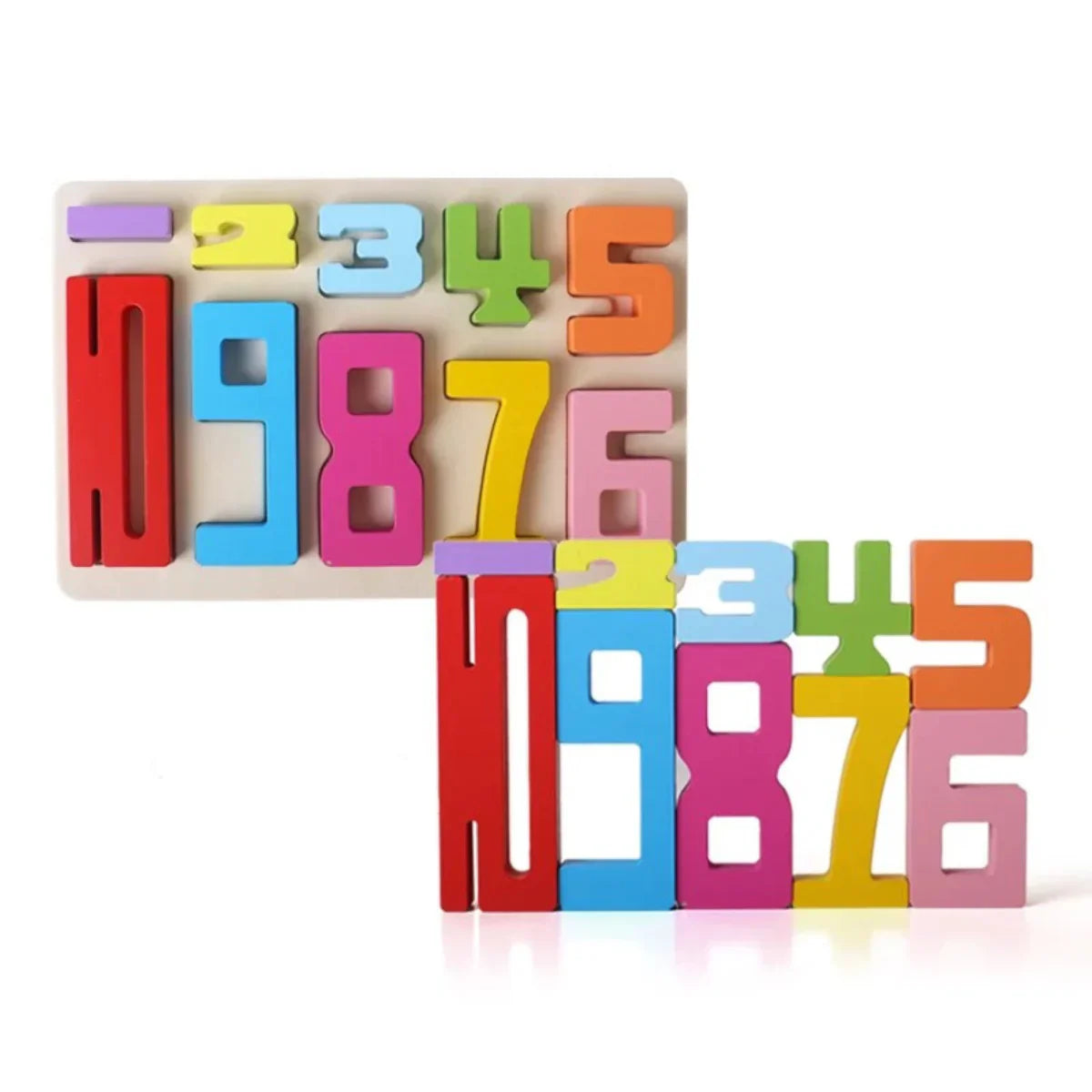 Montessori Numbers Block Educational Toy لعبة مكعبات الأرقام مونتيسوري التعليمية