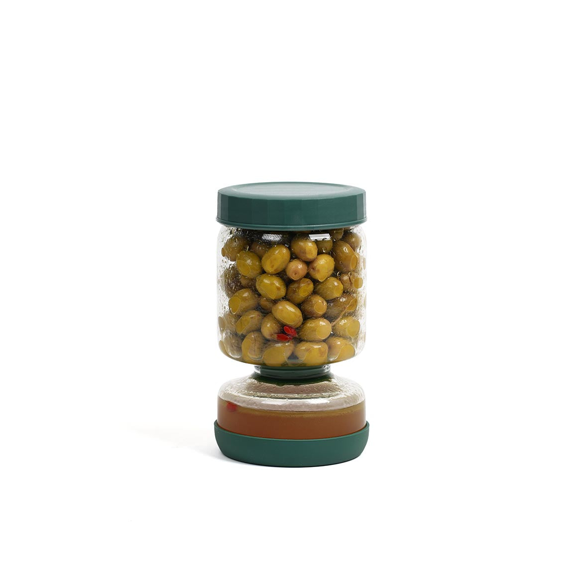 Olivra Flip-to-Strain Glass Jar