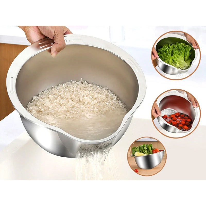 High Quality Stainless Steel Rice Strainer 24 cm