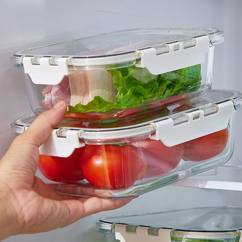 630ml Borosilicate Rectangle Glass Food Storage Container With Microwave, Freezer &amp; Dishwasher Safe NFH-77309