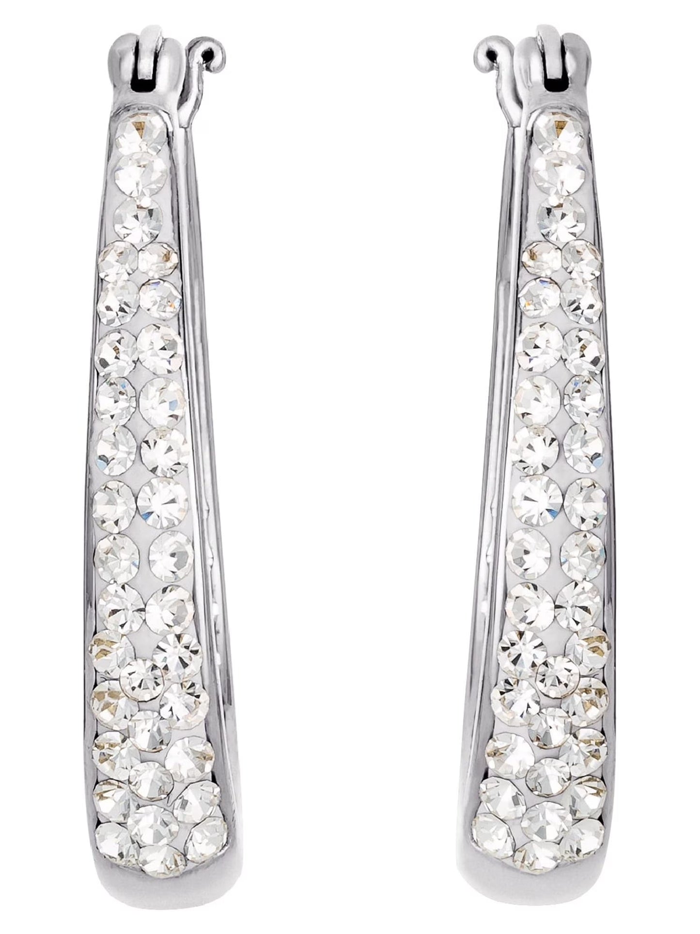 Kaleidoscope Women's Silver Crystal Hoop Earrings | Kaleidoscope In Lebanon