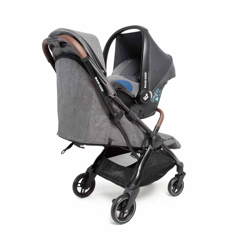Maxi-Cosi - Eva 3 Bundle - Travel System Stroller - Cabriofix i-size Car Seat - Cabriofix i-size Base - Select Grey