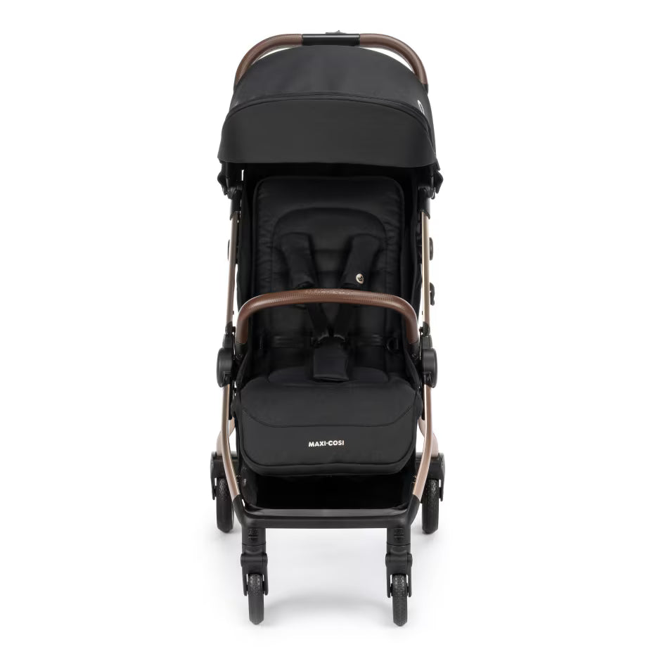 Maxi-Cosi - Eva 3 Bundle - Stroller Cabriofix i-size Car Seat - Cabriofix i-size Base - Essential Black Champagne