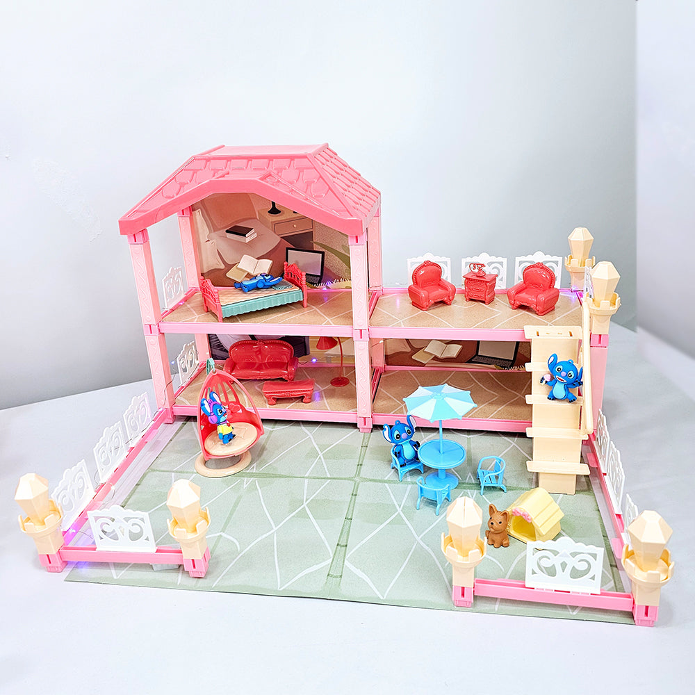 ( Net ) Lilo And Stitch Villa House Stich With figures Lebanon