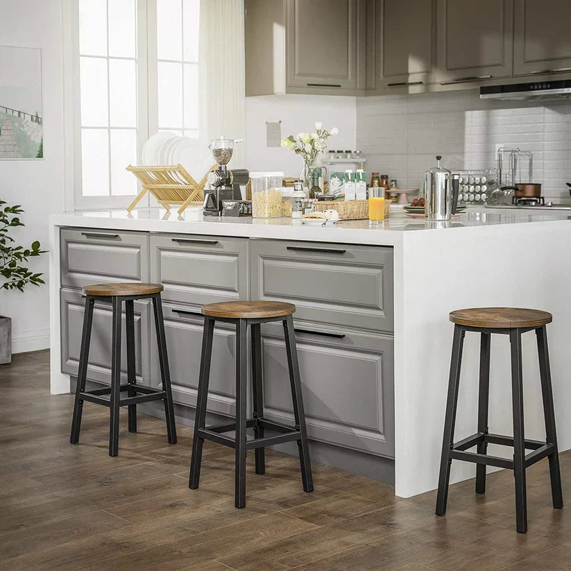 VASAGLE Set of 2 Counter Chair LBC032B01