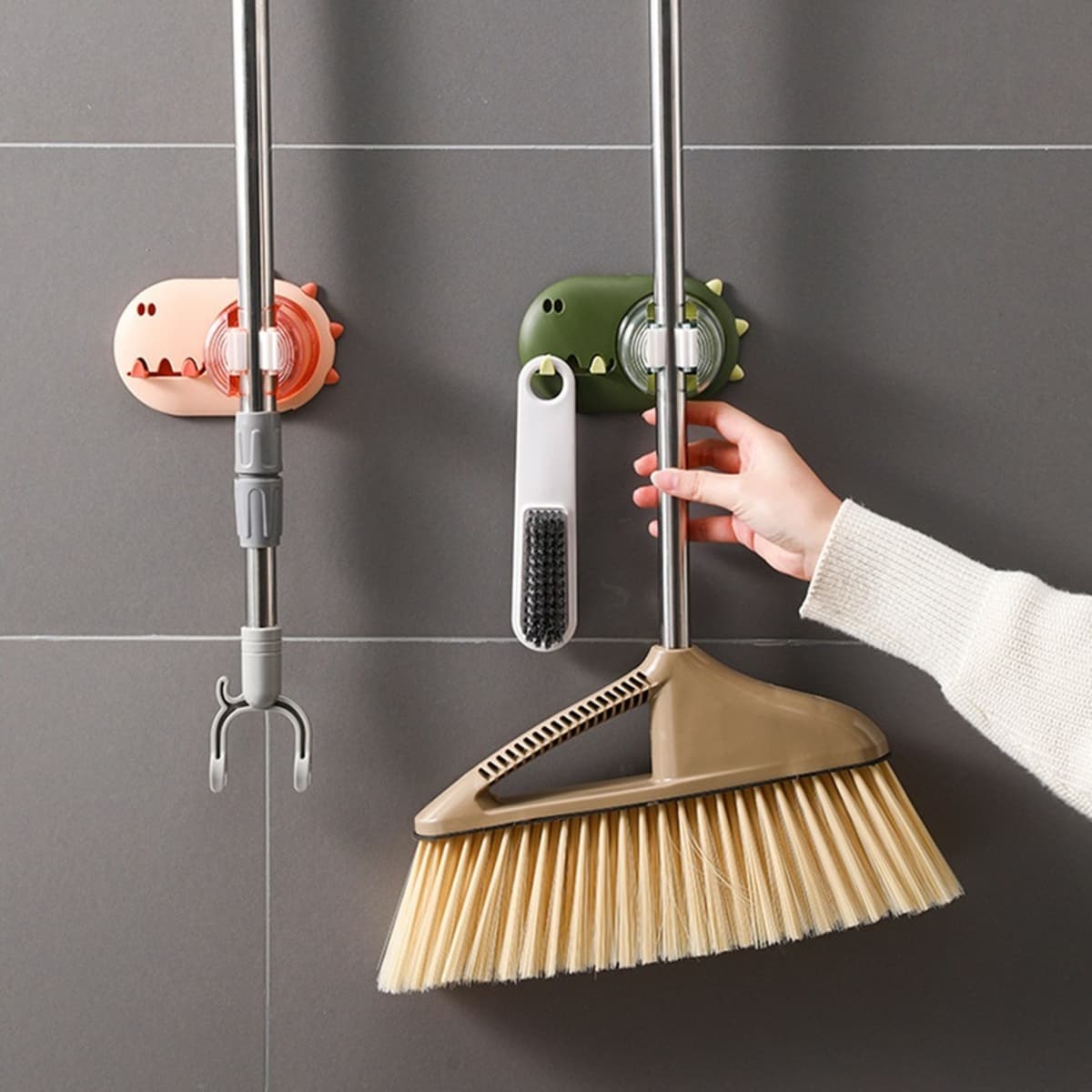 Cartoon Wall Mounted Mop Holder