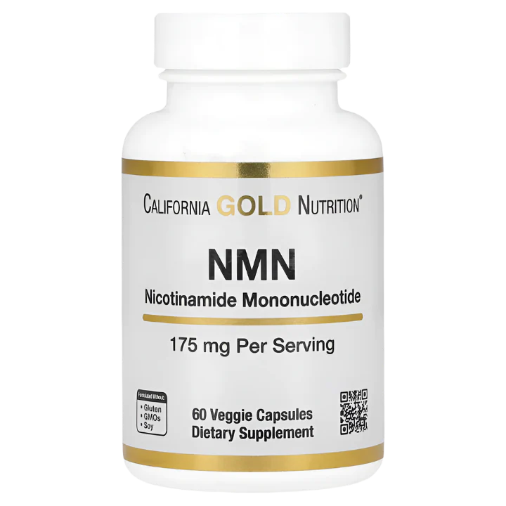 California Gold Nutrition NMN 175 mg - 60 Veggie Capsules, 60 Servings