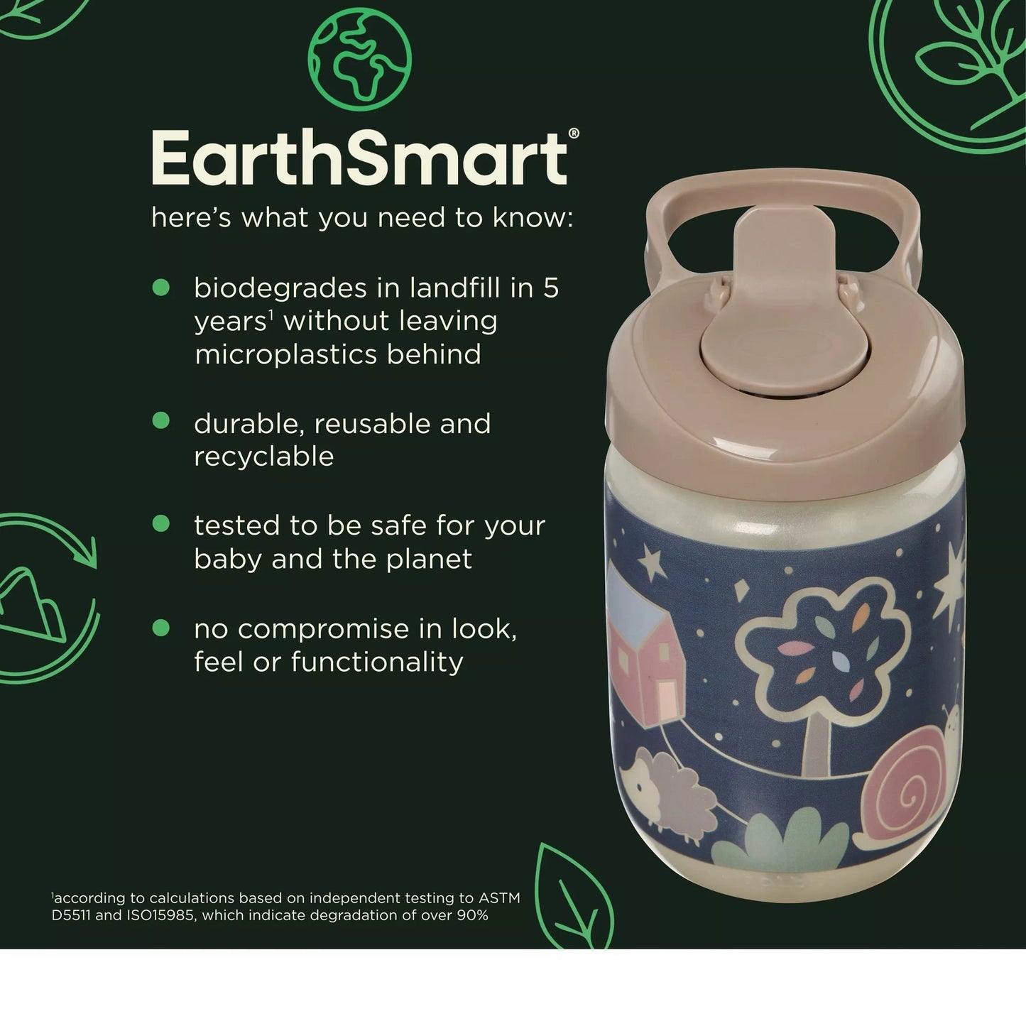 Vital Baby Hydrate sippy straw 350ml - woodland glow