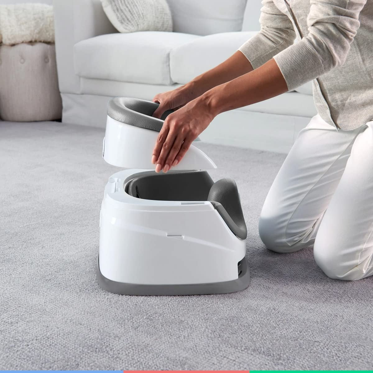 Baby Base 2-in-1 Seat Slate Booster Feeding Seat