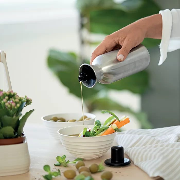 Guzzini Perfect Dressing Steel Edition'' Stainless steel Oil/Vinegar bottle
