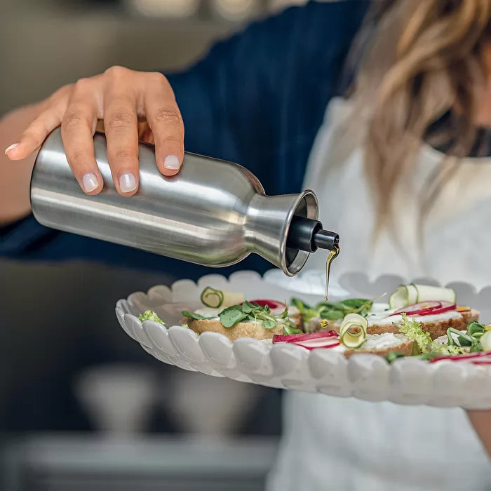 Guzzini Perfect Dressing Steel Edition'' Stainless steel Oil/Vinegar bottle