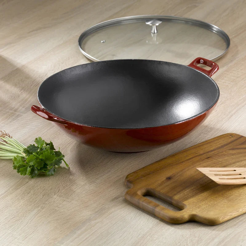 Kela Red Wok Calido Cast Iron - 4L