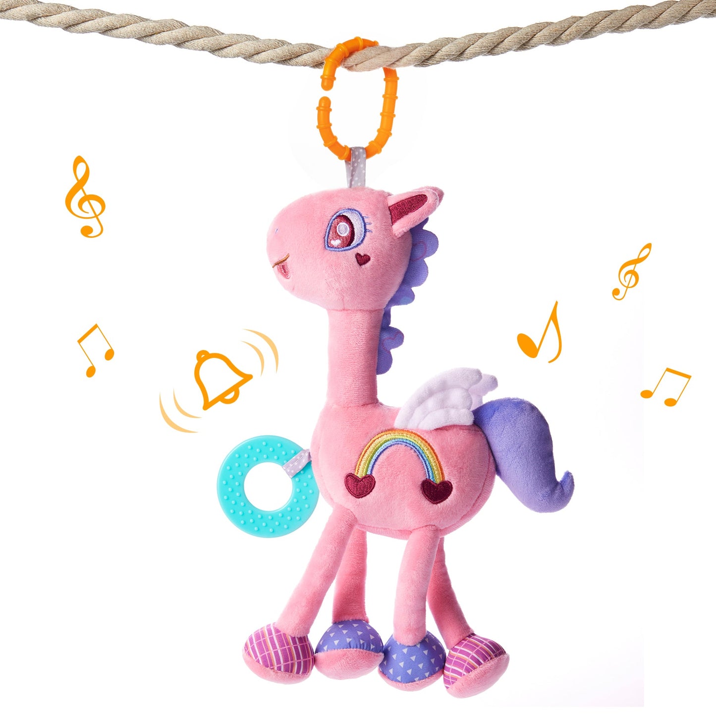 Tumama - Pink Horse Hanging Rattle