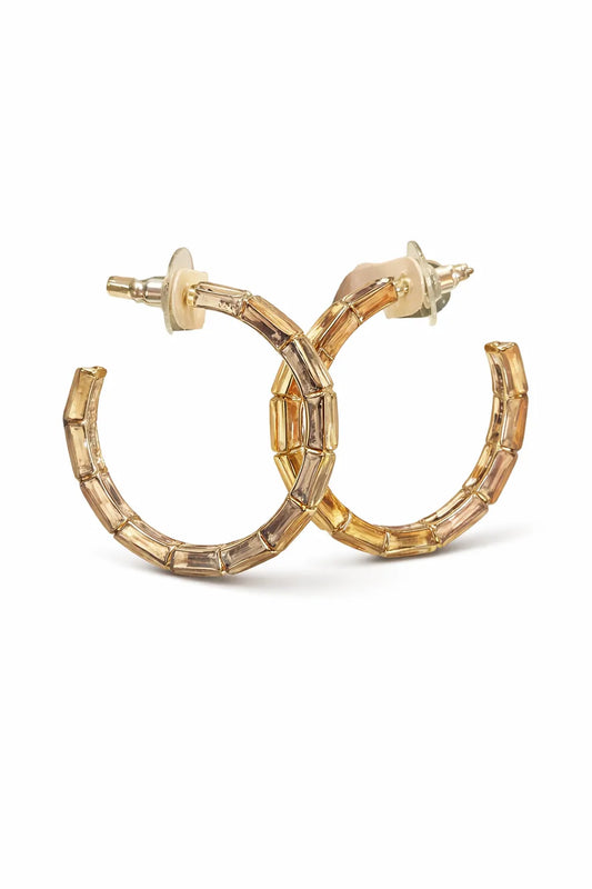 On 34th Women's Silver Cubic Zirconia Baguette Hoop Earrings | On 34th In Lebanon