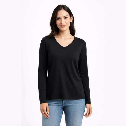 Jessica Simpson Women's Black V-Neck Long Sleeve Blouse | Jessica Simpson In Lebanon