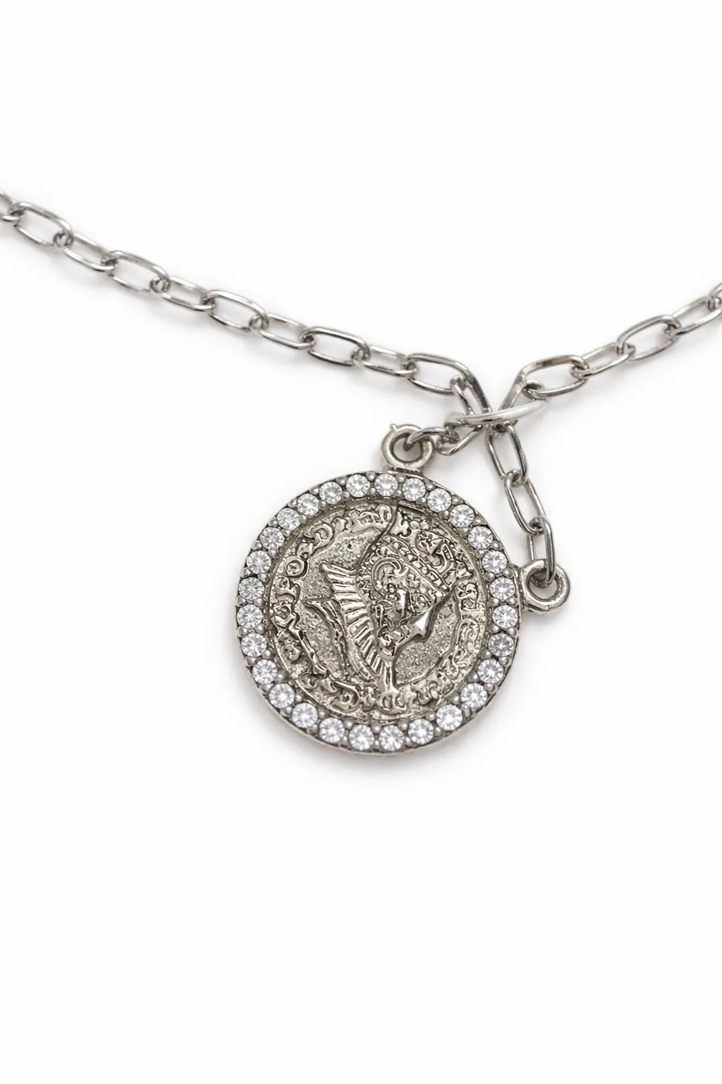 Giani Bernini Women's Silver Cubic Zirconia Coin Pendant Necklace | Giani Bernini In Lebanon
