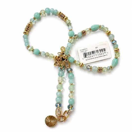Anne Klein Gold-Tone 3-Pc. Blue Multi Bead Stretch Bracelet Set | Anne Klein in Lebanon