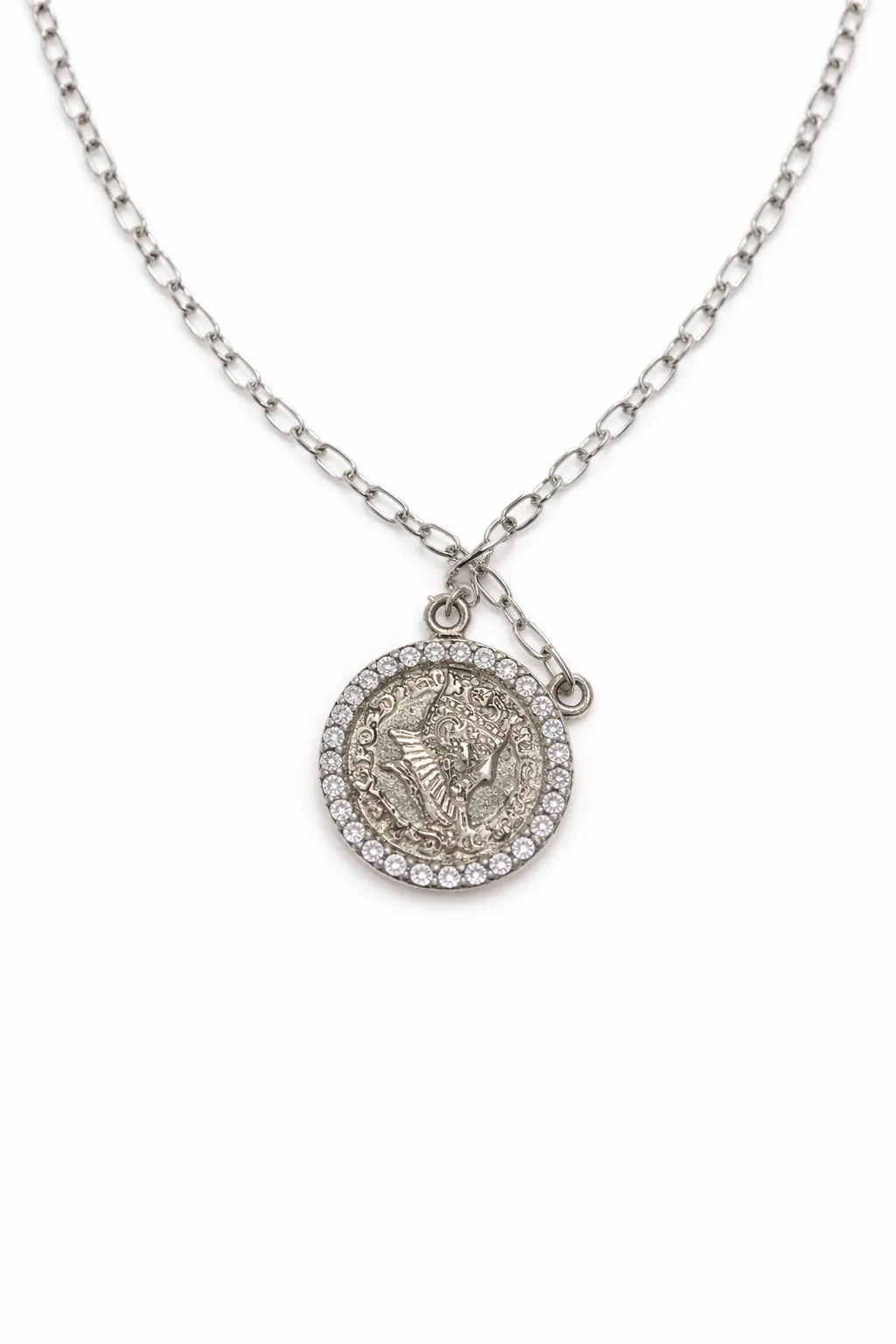 Giani Bernini Women's Silver Cubic Zirconia Coin Pendant Necklace | Giani Bernini In Lebanon
