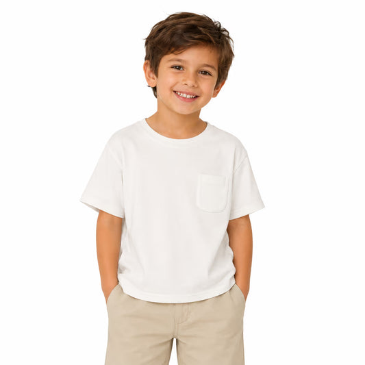 Zara Boy's White Plain T-Shirt | Zara in Lebanon