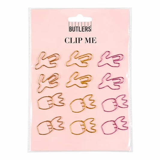 Butlers Clip Me Geometric Metal Paperclips 12 Pack| Butlers In Lebanon
