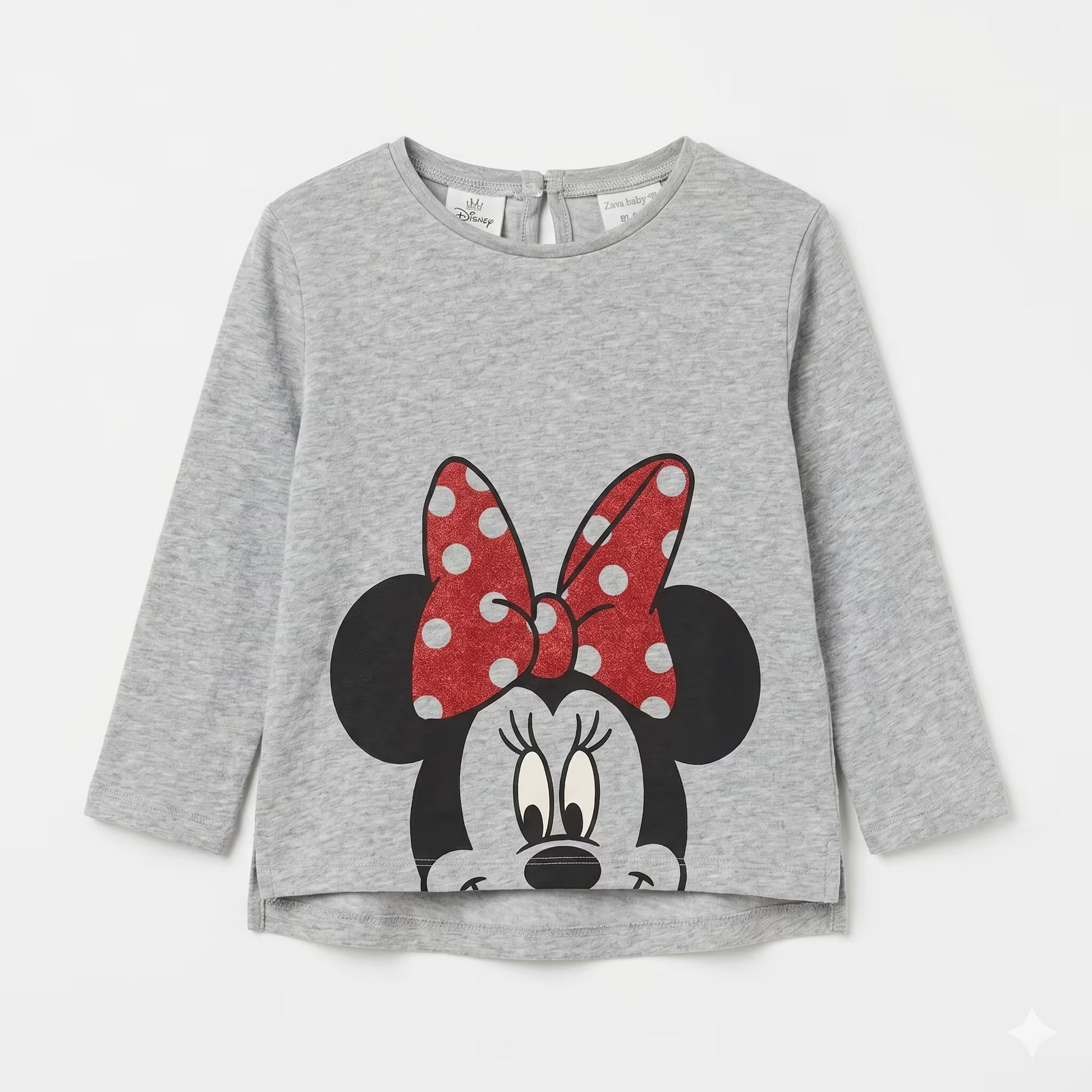 Zara Girl's Gray Minnie Mouse Long Sleeve Blouse | Zara In Lebanon