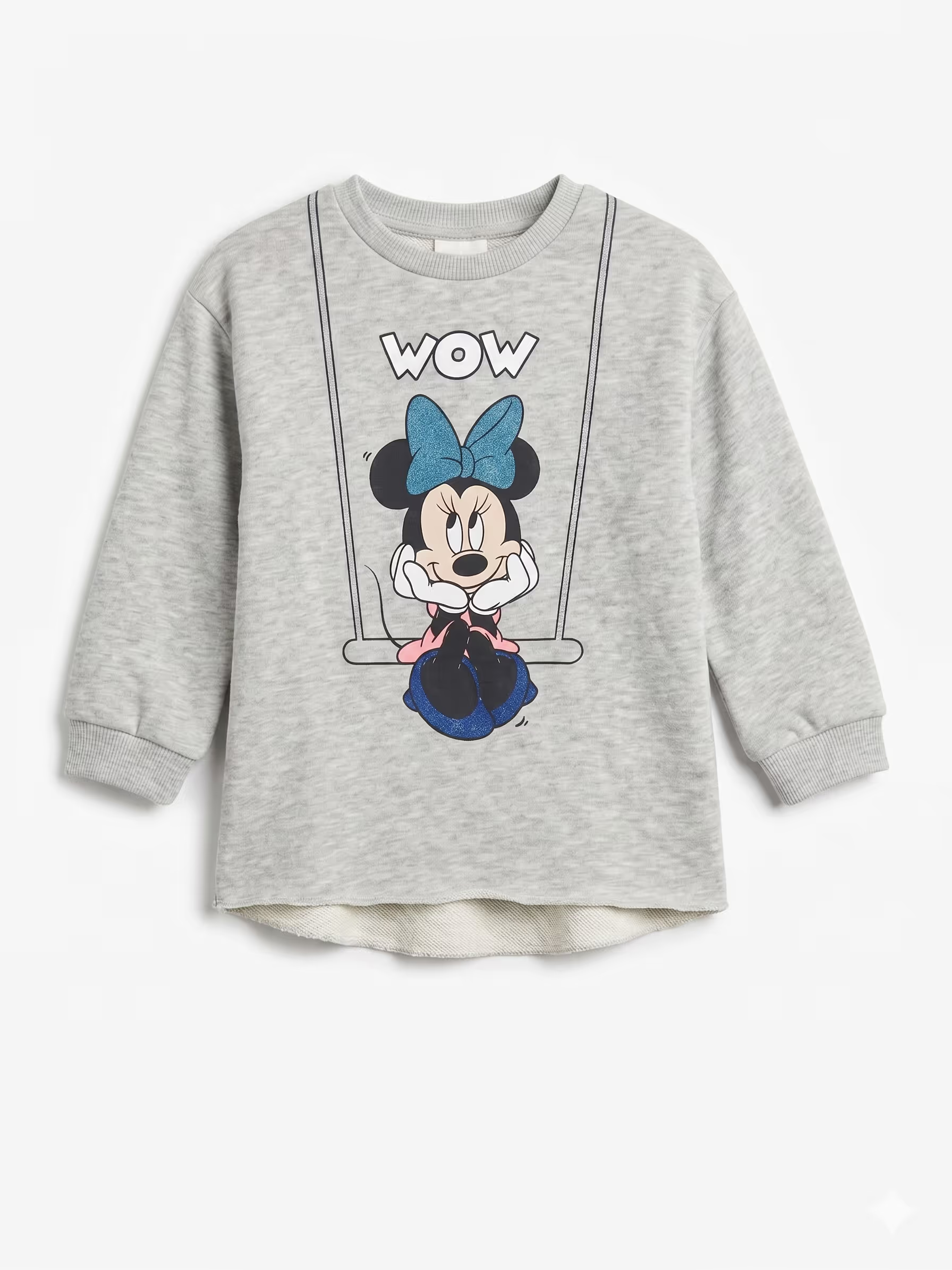 Zara Girl's Gray Minnie Mouse Print Long Sleeve Dress|Zara in Lebanon