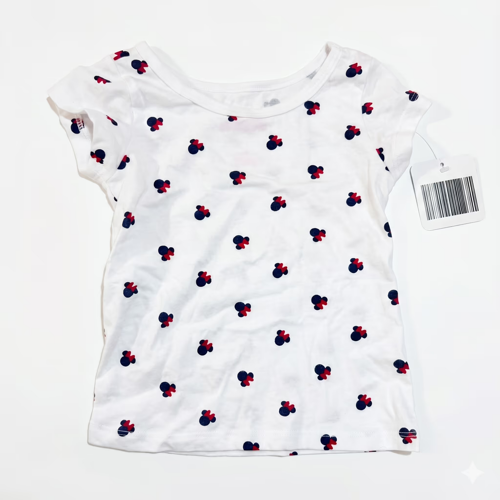 Disney Baby Girl's White All Over Printed OF Minnie Mouse  T-Shirt   | Disney in Lebanon