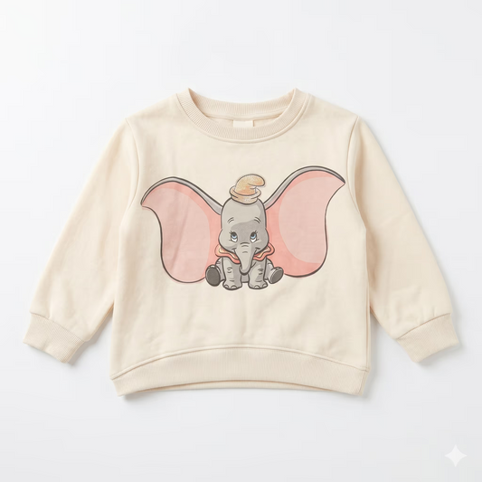 Zara Girl's Light Beige " Elephant " Printed Sweatshirts | Zara in Lebanon