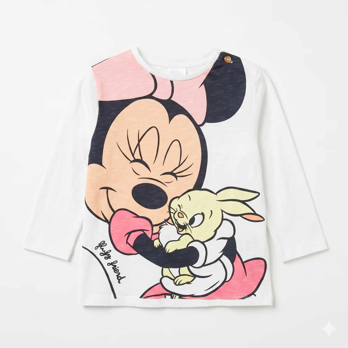 Zara Girl's White Minnie Mouse Long Sleeve Blouse | Zara In Lebanon