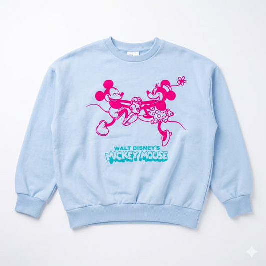 Zara Girl's Light Blue Walt Disney's Mickey Mouse Printed Sweatshirt | Zara in Lebanon