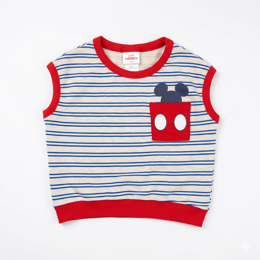 Disney Baby Boy's Red/Grey Mickey Sleeveless Blouse  | Disney in Lebanon