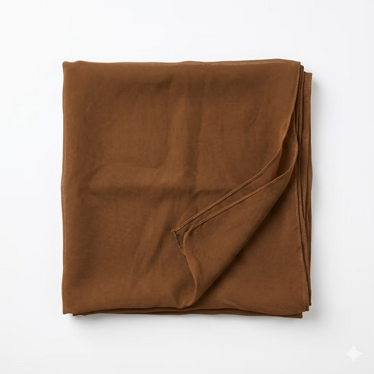 SD Women's Brown Crinkle Chiffon Hijab | SD In Lebanon