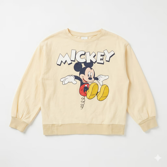 Zara Boy's Light Yellow Mickey   Long Sleeve  Blouse | Zara in Lebanon