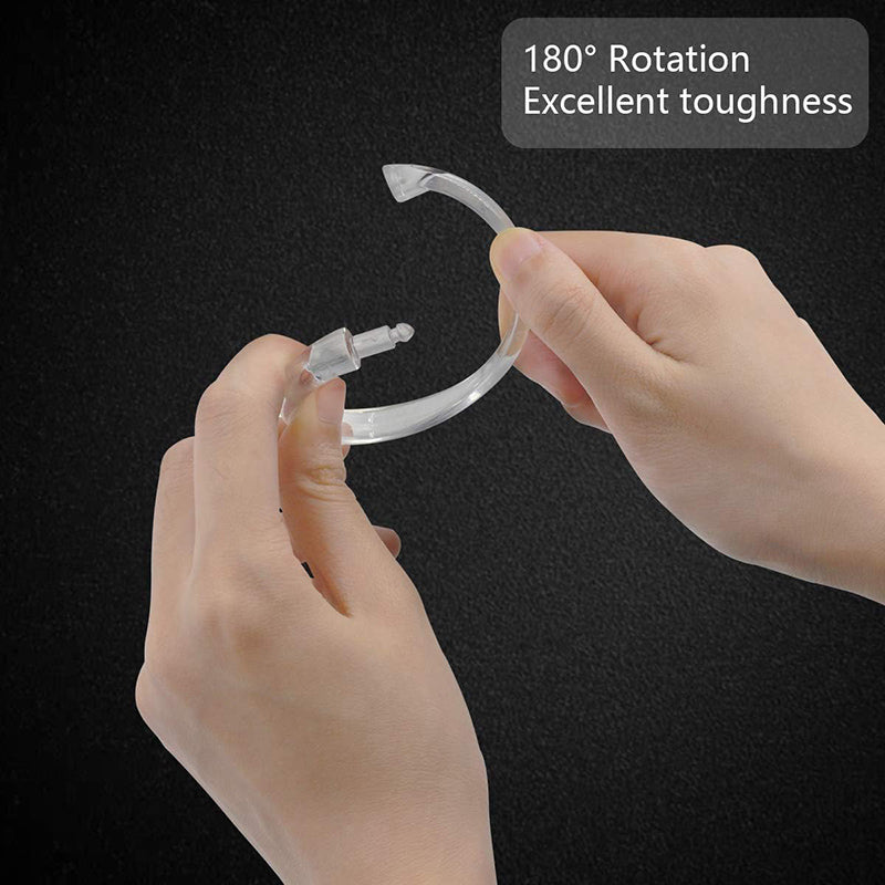 12 Rings Heavy Duty Clear Acrylic Shower Curtain Rings Shower Hooks for Bathroom Curtains - Image 4