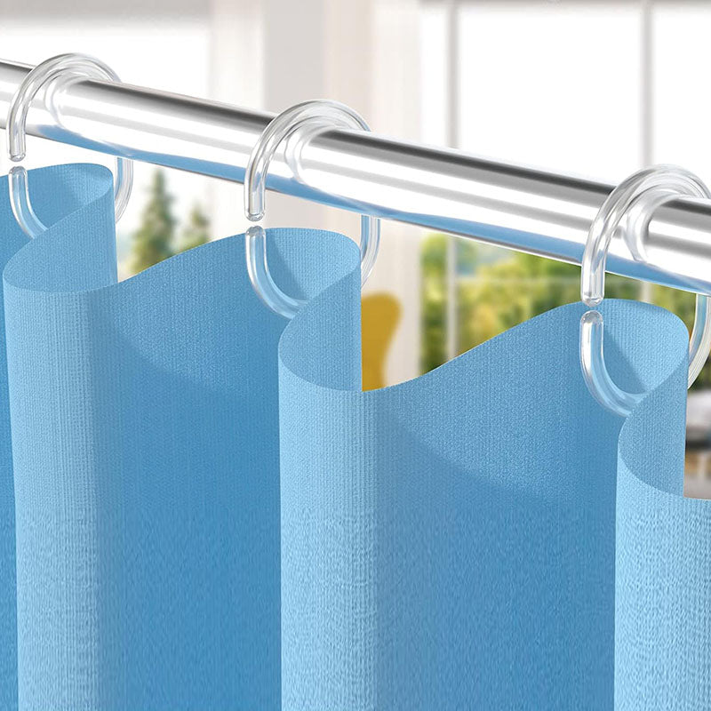 12 Rings Clear Acrylic Shower Curtain Rings Transparent Shower Hooks for Bathroom Curtains - Image 2