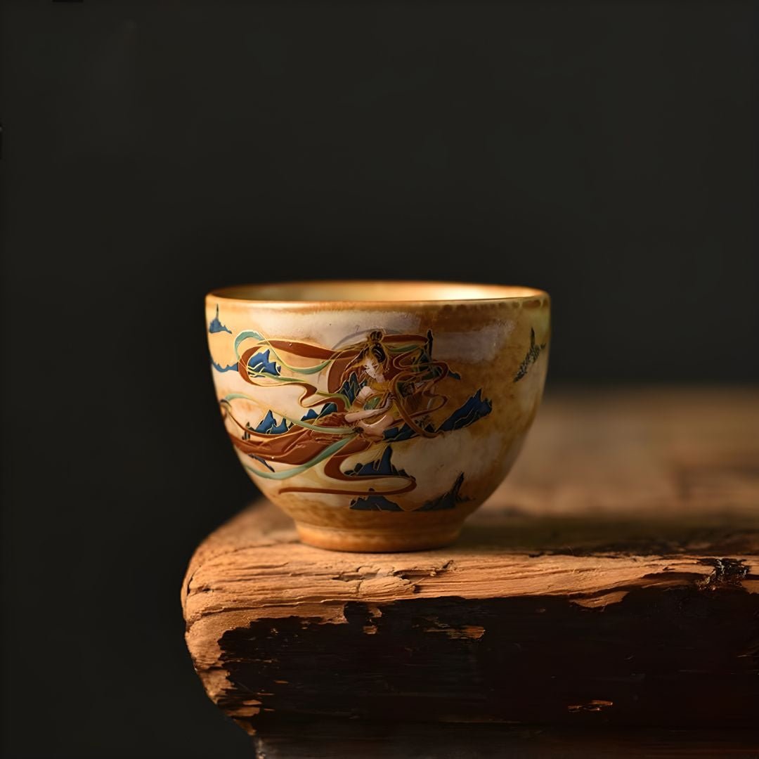 Velora Ceramic Cup – 70ml | Hand-Painted Artisan Tea Cup