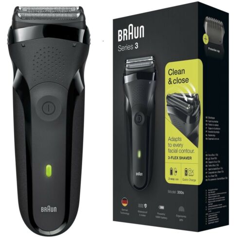 Braun 300s Series 3 Mens Rechargeable Electric Shaver Razor Waterproof - Medaid International
