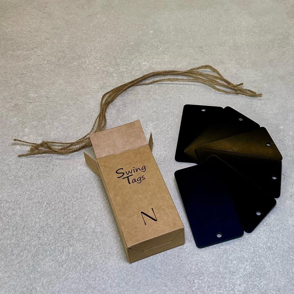 Acrylic Swing Tags - Black (Pack of 6)