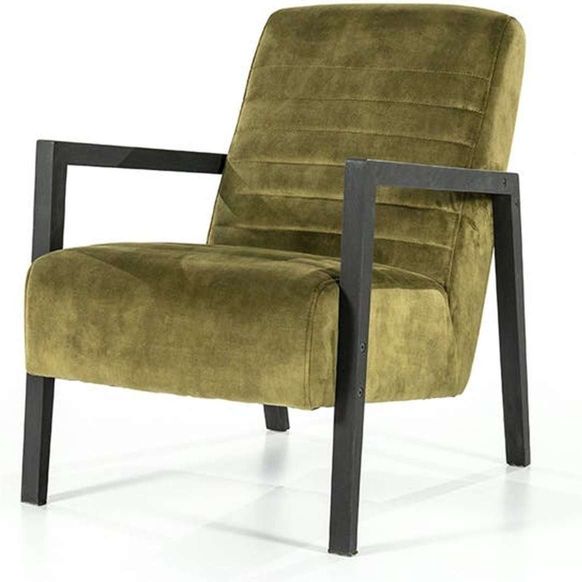 Lars Green Velvet Armchair by Eleonora