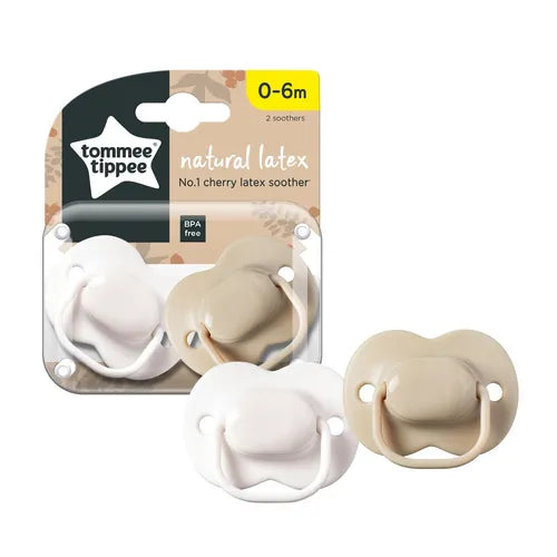 Tommee Tippee - Cherry Latex Soother - 0-6m - 2pcs