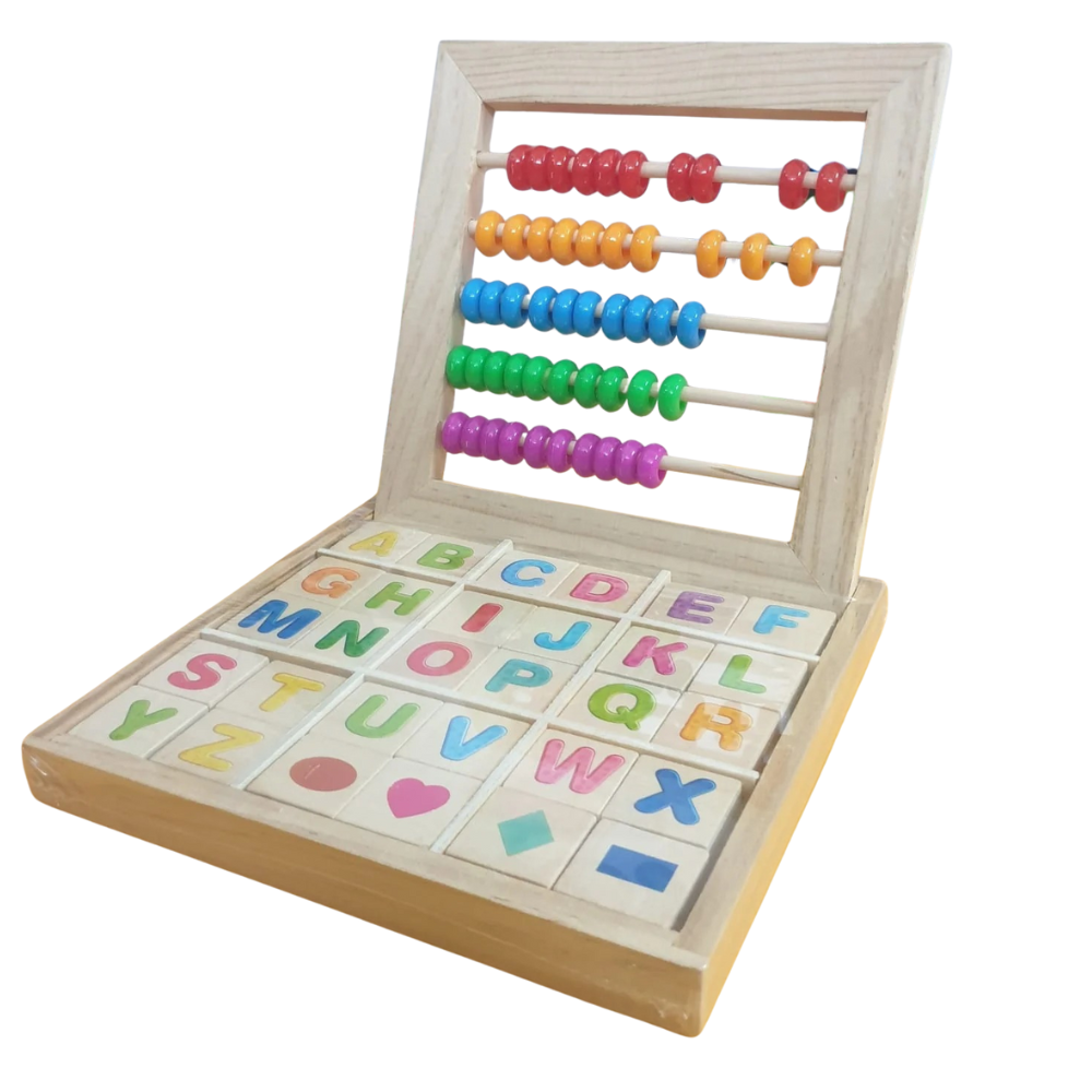 Wooden Abacus Counting Rack With Capital Alphabets Blocks Lebanon