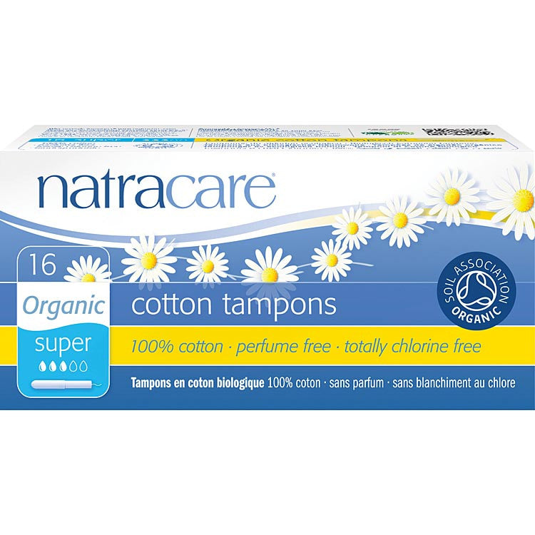Natracare - Organic Cotton Tampons with Applicator Super 20s - Medaid International