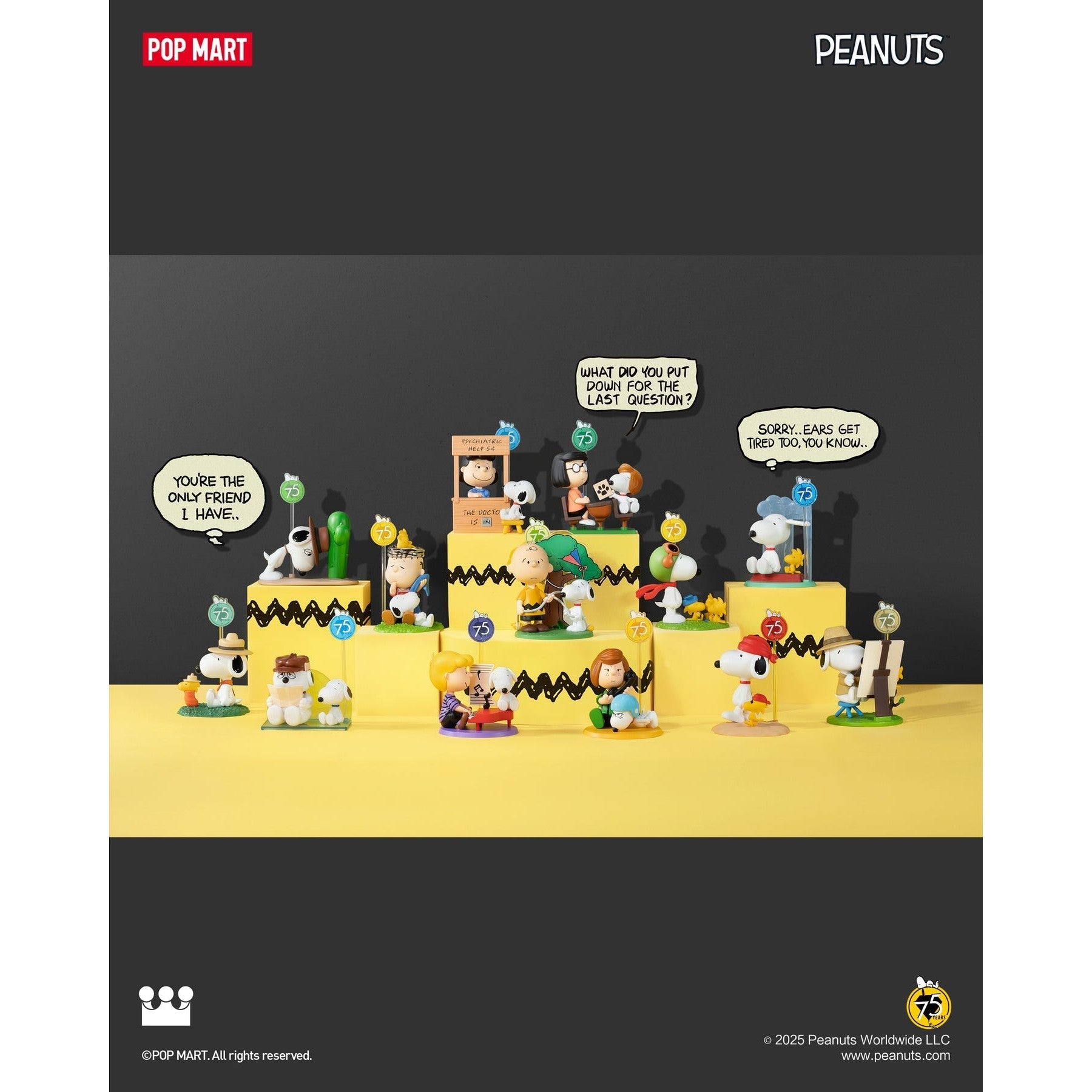 Peanuts 75th Anniversary | Snoopy Comic Life Series Figures By Pop Mart (1 Random) - Medaid International