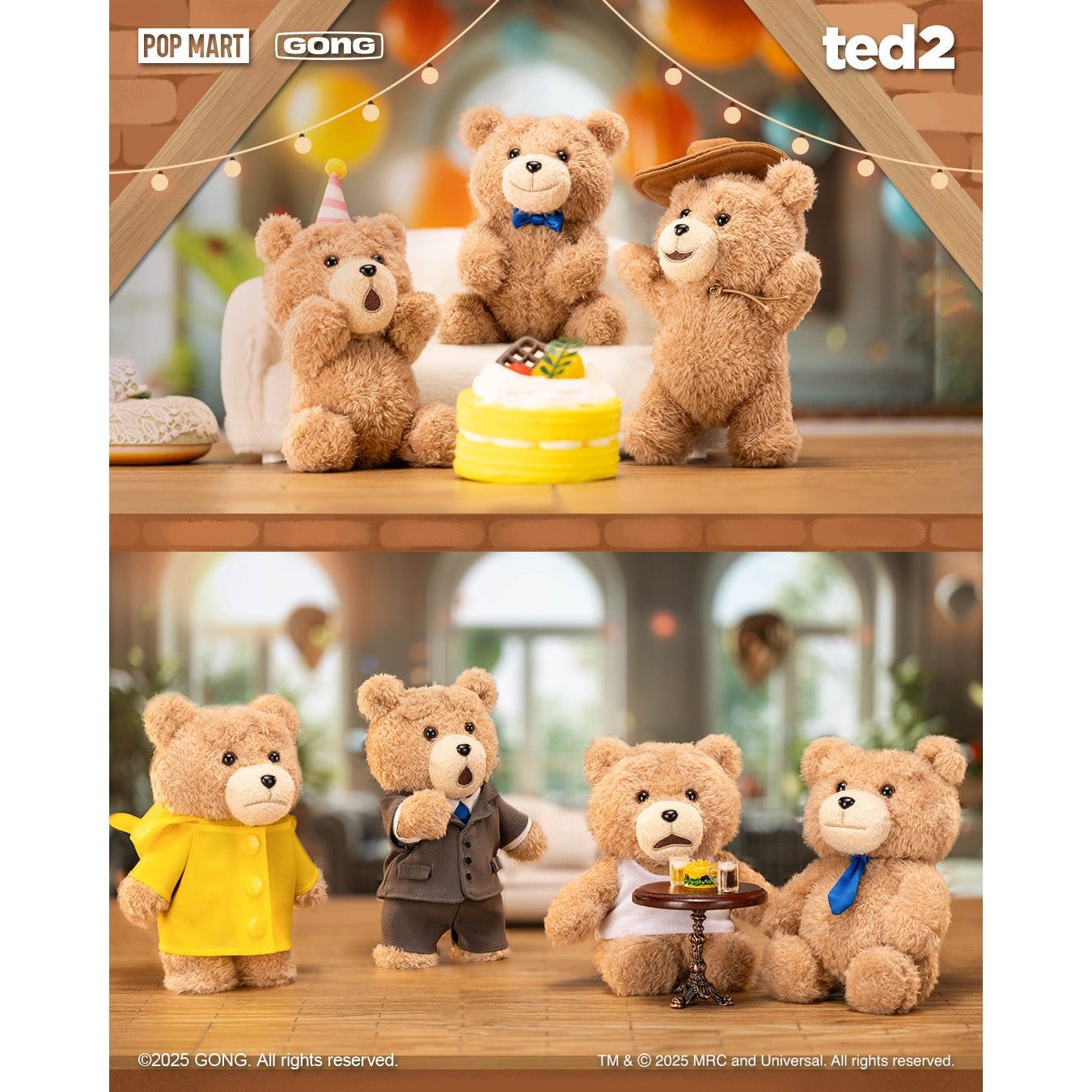 Ted2  Teddy Bear  Action Plush Pendant By Pop Mart (1 Random) - Medaid International