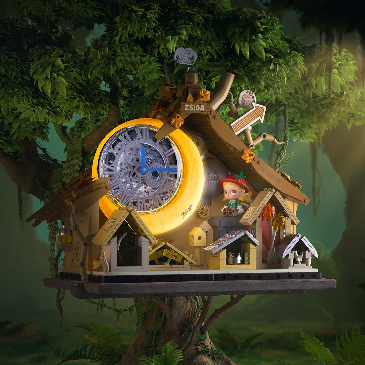 Zsiga Walking Into The Forest Series Blocks-Forest Cabin By Pop Mart - Medaid International