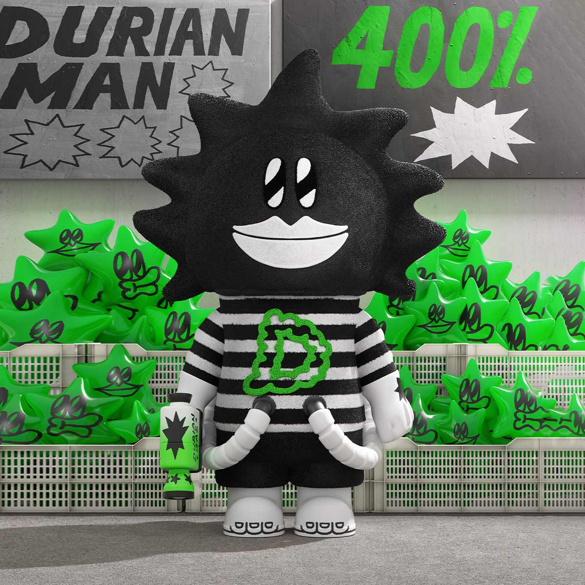 MEGA SPACE Molly 400% LALA COMPANY-DURIAN MAN By Pop Mart - Medaid International