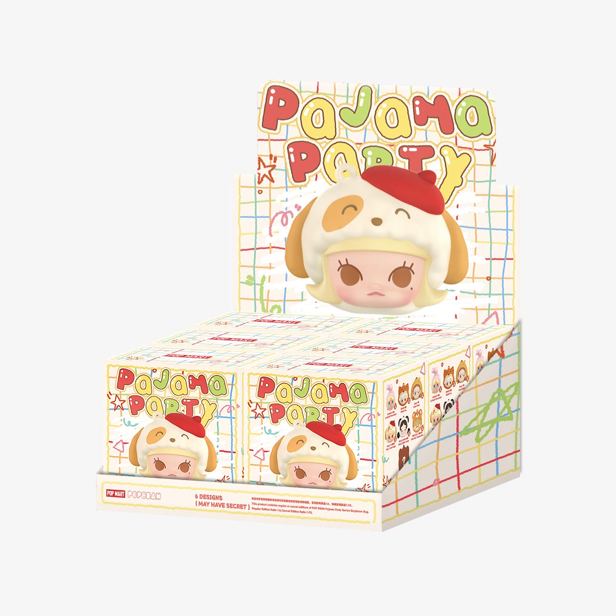 POP BEAN Pajama Party earphone bag By Pop Mart (1 Random) - Medaid International