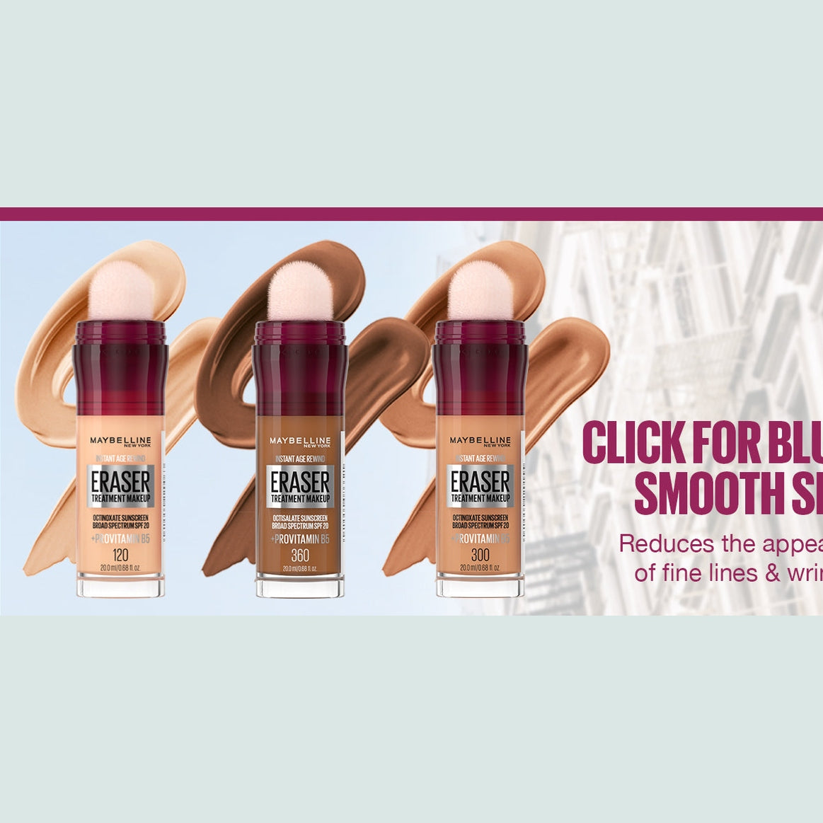 Maybelline Eraser Rewind Foundation Treatment Makeup +Provitamin B5 20ml - Medaid International