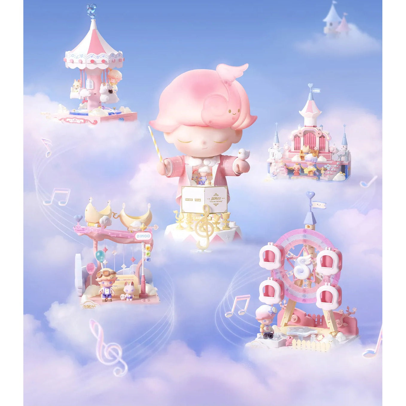 DIMOO Dream Melody Series Blocks - Galactic Carousel By Pop Mart - Medaid International