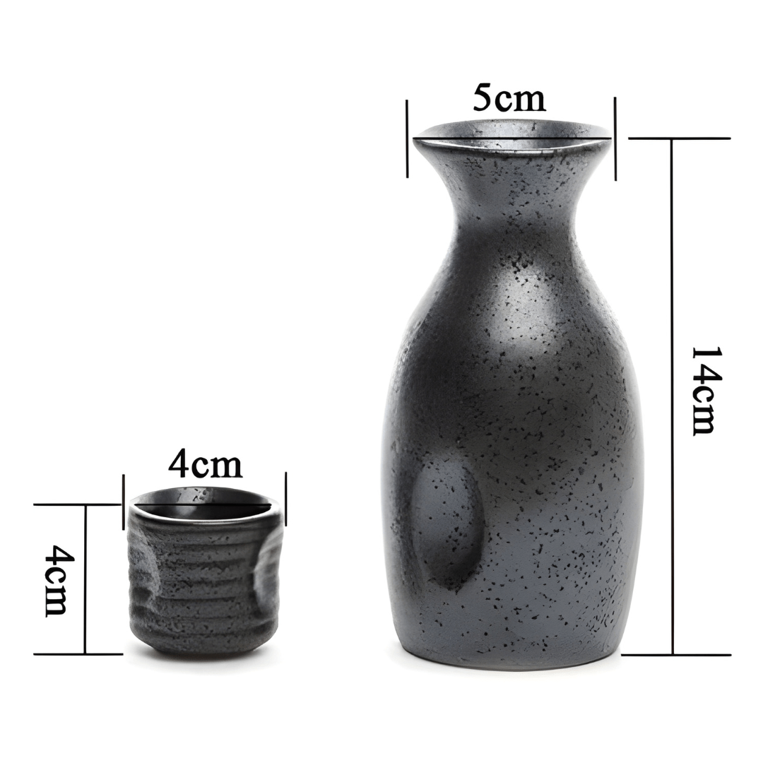 Porcelain Sake Bottle & Cup Set – 300ml + 30ml